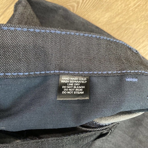 Blue Delta Jeans 31x27 Blue Stretch Handmade Custom RAW Denim USA $450 - Picture 5 of 9